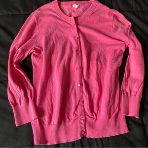 Pink Crewneck Button-Front Women’s Sweater